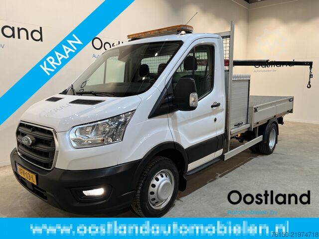 Pritschenwagen mit Kran Ford Transit 350 2.0 TDCI L2 Trend RWD Open Laadbak ...