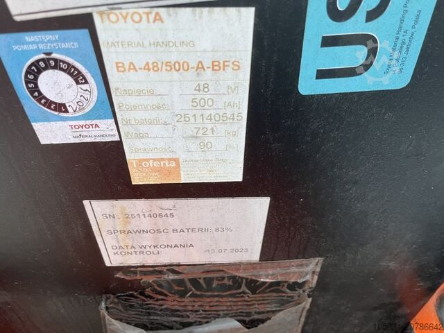 Electric 3-wheel forklift Toyota 8FBET15