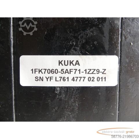 Unidad de control KUKA Kuka 1FK7060-5AF71-1ZZ9-Z Servomotor SN: YFL761477702011