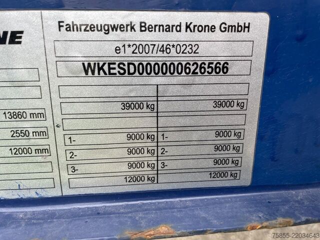 Prenos jačine zvuka Krone SDP27 Mega / Volume / BPW Axles / Drumbrakes