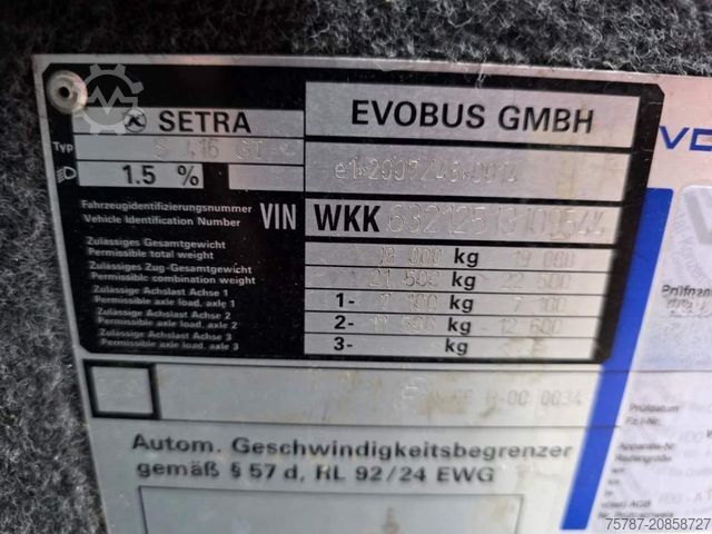 Motor coach SETRA S416 GT-HD, Reisebus, 53+2+1, ZF Intarder,6 Gang