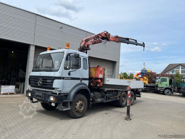 Ladbil med lad MERCEDES-BENZ SK 25316x4 Pritsche Kran Atlas 205.1