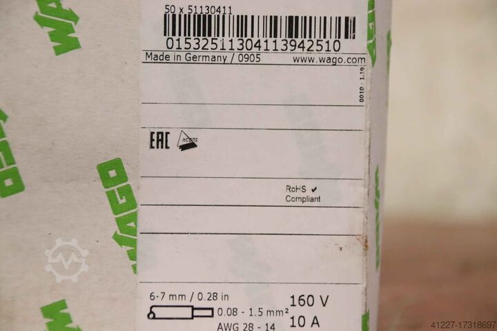 Vrouwelijke multipoint connector 50 stuks Wago 734-107/037-047/ 7-polig