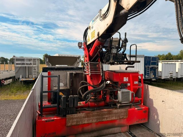 Arbetsplattform semitrailer PACTON Bordwand-Auflieger mit Kran