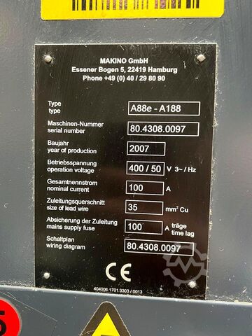 Horizontaal bewerkingscentrum MAKINO A88e - A188
