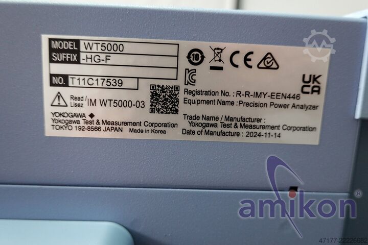 7 csatornás teljesítményelemző 760903 Yokogawa WT5000-HG-F Precision Power Analyzer