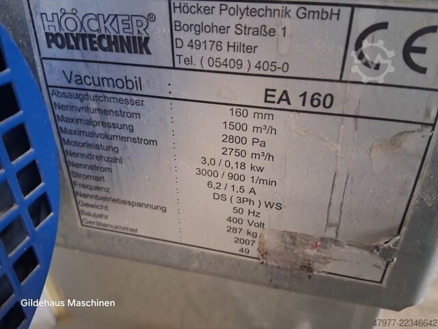 Mobilt udsugningssystem Höcker Polytechnik EA160