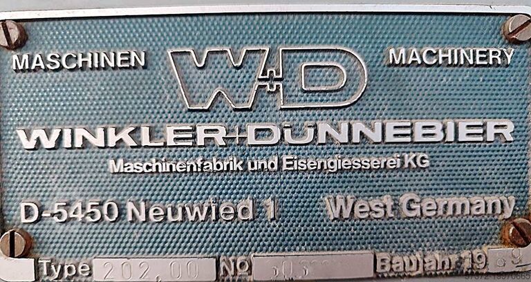 Briefumschlag-Druckmaschine Winkler + Dünnebier 202