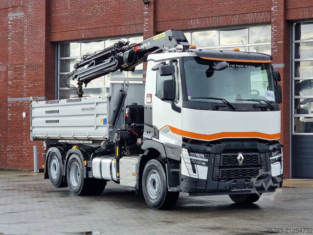 3-sided tipper Renault C 440 - 6x2*4 - HIAB X Pro 232 Crane - Meiler 3...