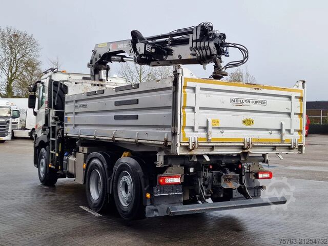 3-sided tipper Renault C 440 - 6x2*4 - HIAB X Pro 232 Crane - Meiler 3...