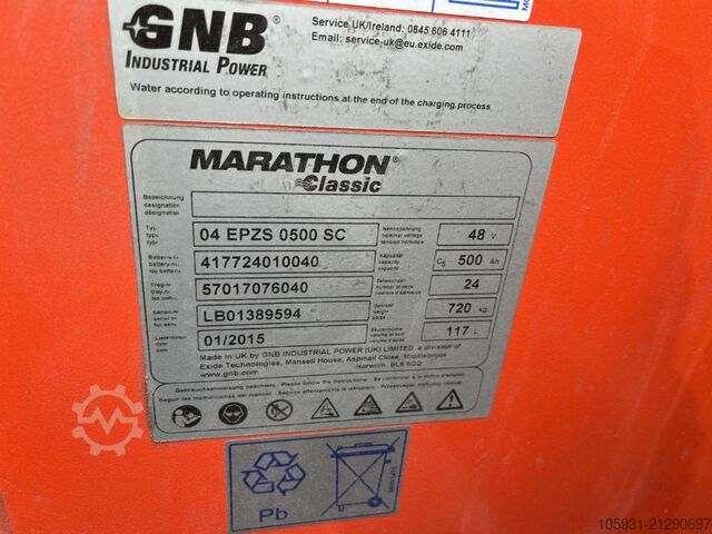 Electric 3-wheel forklift Linde E14-02