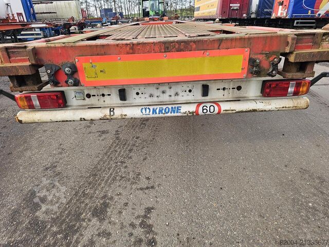 Transport af containere KRONE SD 27/ FIXED CHASSIS/ SAF DISC. 40 FT /2 X 20 F...