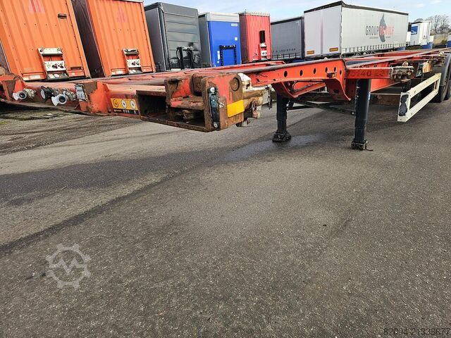 Transport af containere KRONE SD 27/ FIXED CHASSIS/ SAF DISC. 40 FT /2 X 20 F...