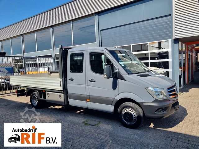 Platformwagen dubbele cabine Mercedes-Benz Sprinter 516 CDI DC Open laadbak N1 3.5T Trekha...