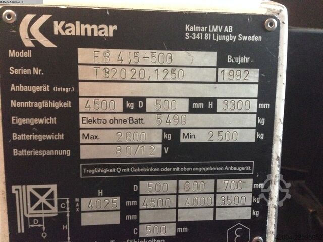Empilhadeira - Elétrica KALMAR EB 4,5-500