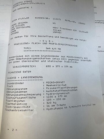 Planslipmaskin ELB SWN 6/ND