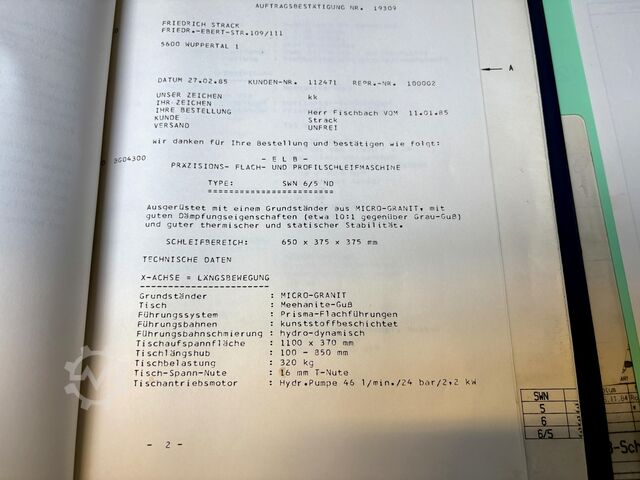 Planslipmaskin ELB SWN 6/ND