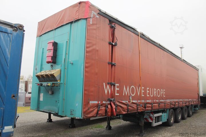 Offener Sattelauflieger mit Plane LUEK semirimorchio mega coils rampe usato