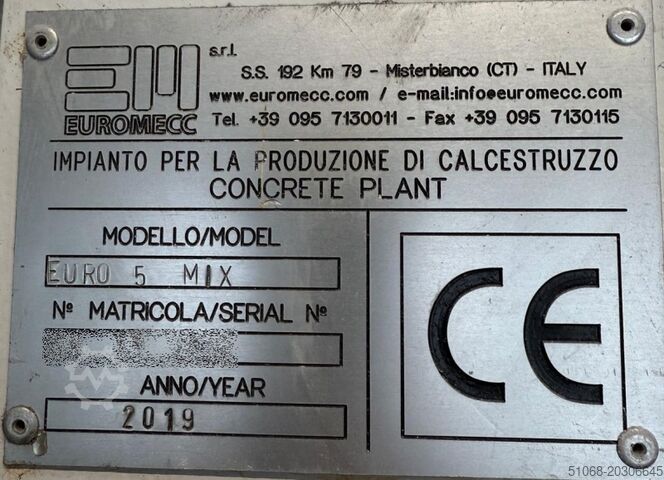 Stacionární mísírna betonu EUROMECC Euro 5 Mix