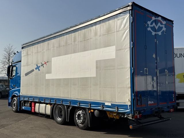 Platós teherautó ponyvával MERCEDES-BENZ ACTROS 2548 / GIGSPACE /  STAPLERHALTERUNG