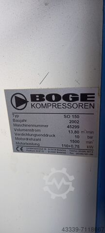 Šrouby Kompresor chlazený vodou BOGE SO150