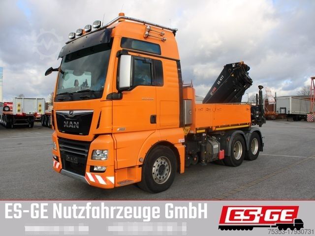 Vrachtauto met open laadbak MAN TGX 26.540 + HIABV-Ladekran 477E-4 HIPRO