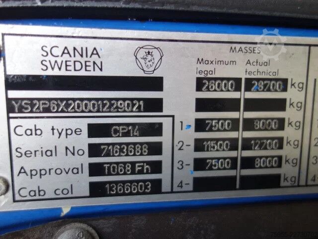 Veicolo di aspirazione Scania P114-340 18000LITER VACUUM TOILET TRUCK,MANUAL ...