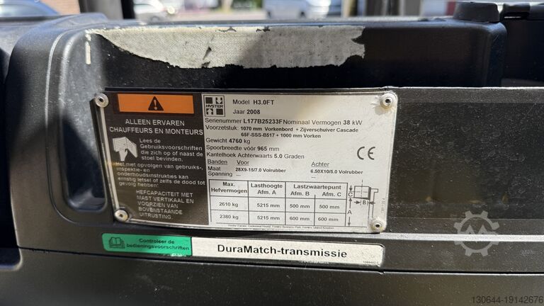 4 tekerlekli forklift Hyster H3.0FT