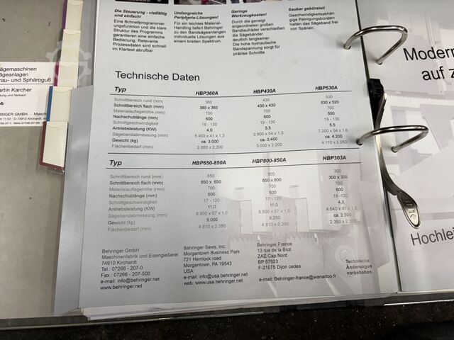 Bandsäge BEHRINGER HBP 360 A