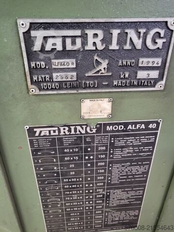 PROFIELBUIGMACHINE TAURING ALFA 40 R TAURING ALFA 40 R