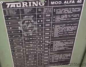 PROFIELBUIGMACHINE TAURING ALFA 40 R TAURING ALFA 40 R