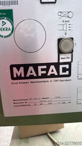 τροχός ταινίας λείανσης MAFAC / Schwarz Maschinenfabrik NT 200 H
