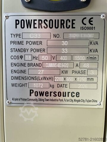 Kamenivo Cummins 4B3.9-G12 - 33 kVA Generator - DPX-19830.1