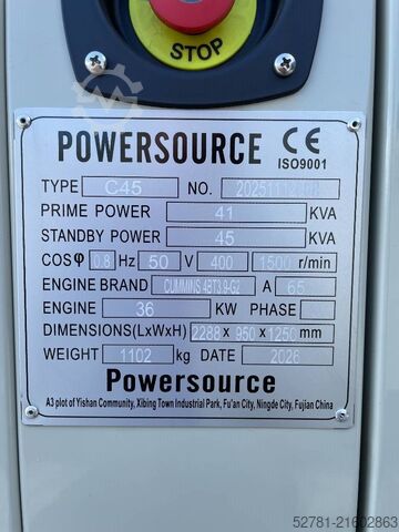 Kamenivo Cummins 4BT3.9-G2 - 45 kVA Generator - DPX-19831