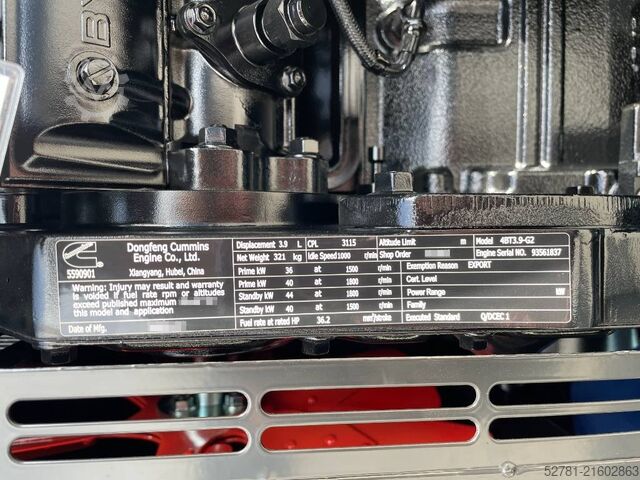 Kamenivo Cummins 4BT3.9-G2 - 45 kVA Generator - DPX-19831