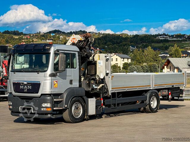 Grúa montada en camión MAN TGS 18.320 * PRITSCHE 7,10 m * PM 40 KRAN/ FUNK!