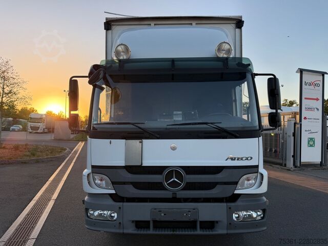 Samochód ciężarowy z plandeką typu platforma MERCEDES-BENZ Atego 1224 Pritsche & Plane mit LBW Schalter AHK