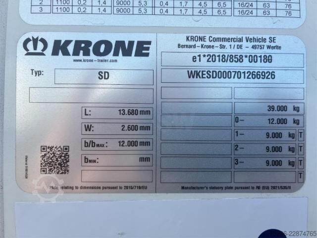 Naczepa chłodnia Krone Cool Liner Duoplex Steel Standard