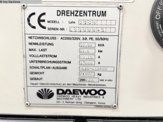 Torno CNC DAEWOO Lynx 220 B