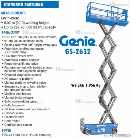 Sakse lift Genie GS-2632 ( 9,96m )