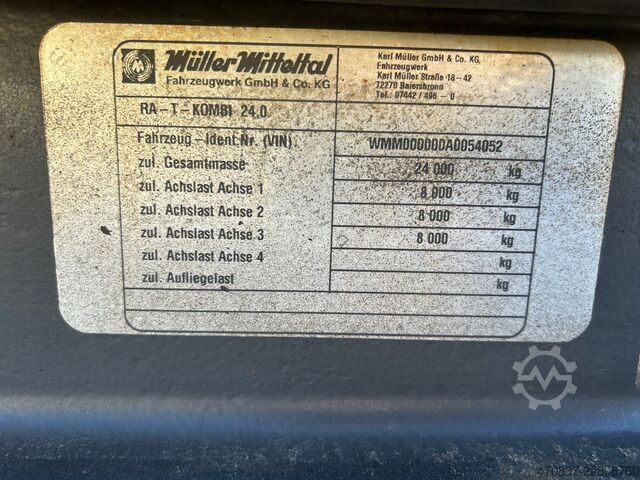 Afzetcontainer-aanhangwagen MÜLLER-MITTELTAL TA-T Kombi 24 / Abroll / Absetzer
