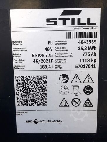 Forklift truck ID no. E00108 STILL RX20 - 18 P/H