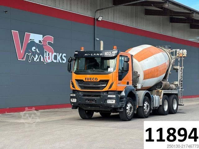 Caminhão betoneira IVECO Trakker 400 8x4 BB STETTER AM9 Betonmischer 9m³