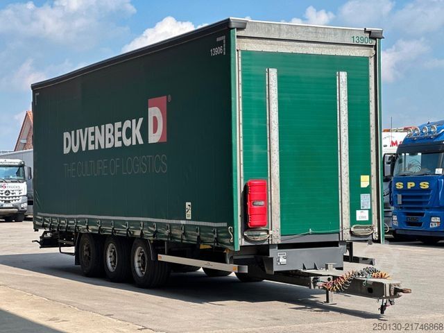 Open aanhangwagen met zeil H&W HWZPS24 TRIDEM Curtainsider AH MEGA 70m³