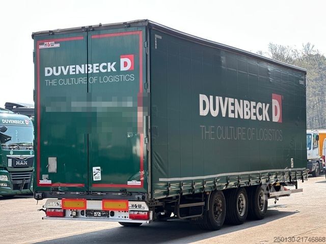 Open aanhangwagen met zeil H&W HWZPS24 TRIDEM Curtainsider AH MEGA 70m³