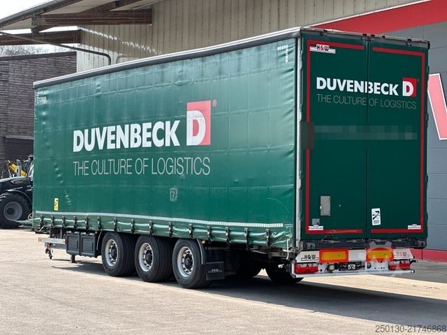 Open aanhangwagen met zeil H&W HWZPS24 TRIDEM Curtainsider AH MEGA 70m³