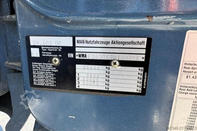 Φορτηγό δεξαμενή κενού MAN 26.402 6x4 Kaiser Kanalreiniger