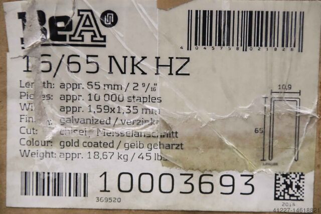 Nietjes 10000 stuks BeA 16/65 NK HZ 65 mm