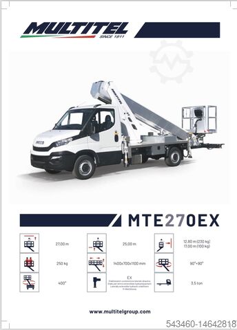 Multitel MTE270 op Iveco Daily 3,5 ton vrachtwagenverhoging Multitel MTE 270
