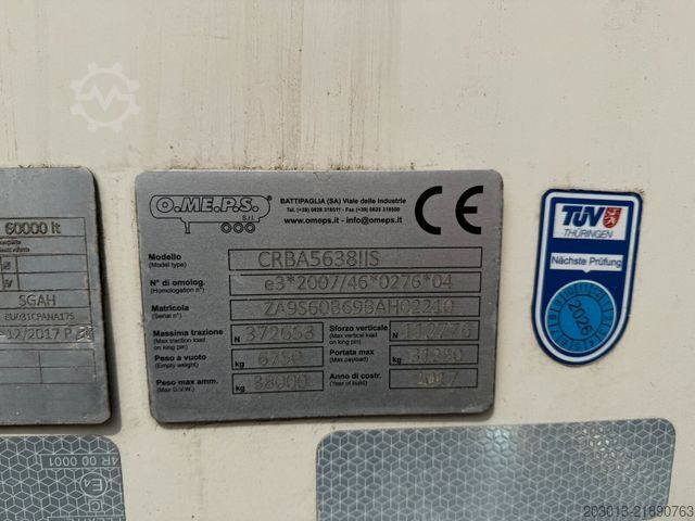 Ημιρυμουλκούμενο σιλο  O.ME.P.S. o ADR 3 Achs 60.000 Liter